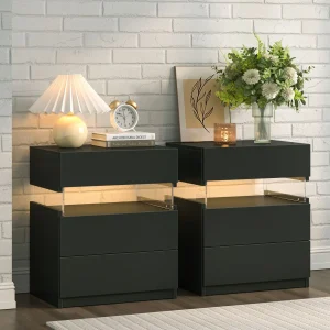 Bedroom Nightstand Storage Set