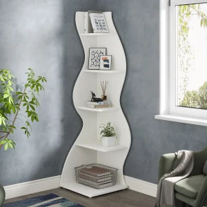 Modern Corner Bookshelf Rack